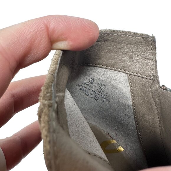 Sam Edelman Macon Bootie Size 7 Brown Suede Leather Side Zipper Ankle Boot - Picture 7 of 8